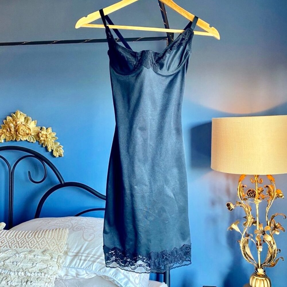 Bodyslimmers by Nancy Ganz Full Black Slip Dress